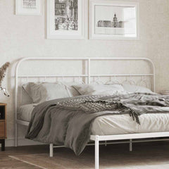 vidaXL Metal Replace Headboard White 193 cm 1