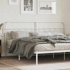 vidaXL Metal Replace Headboard White 200 cm 1