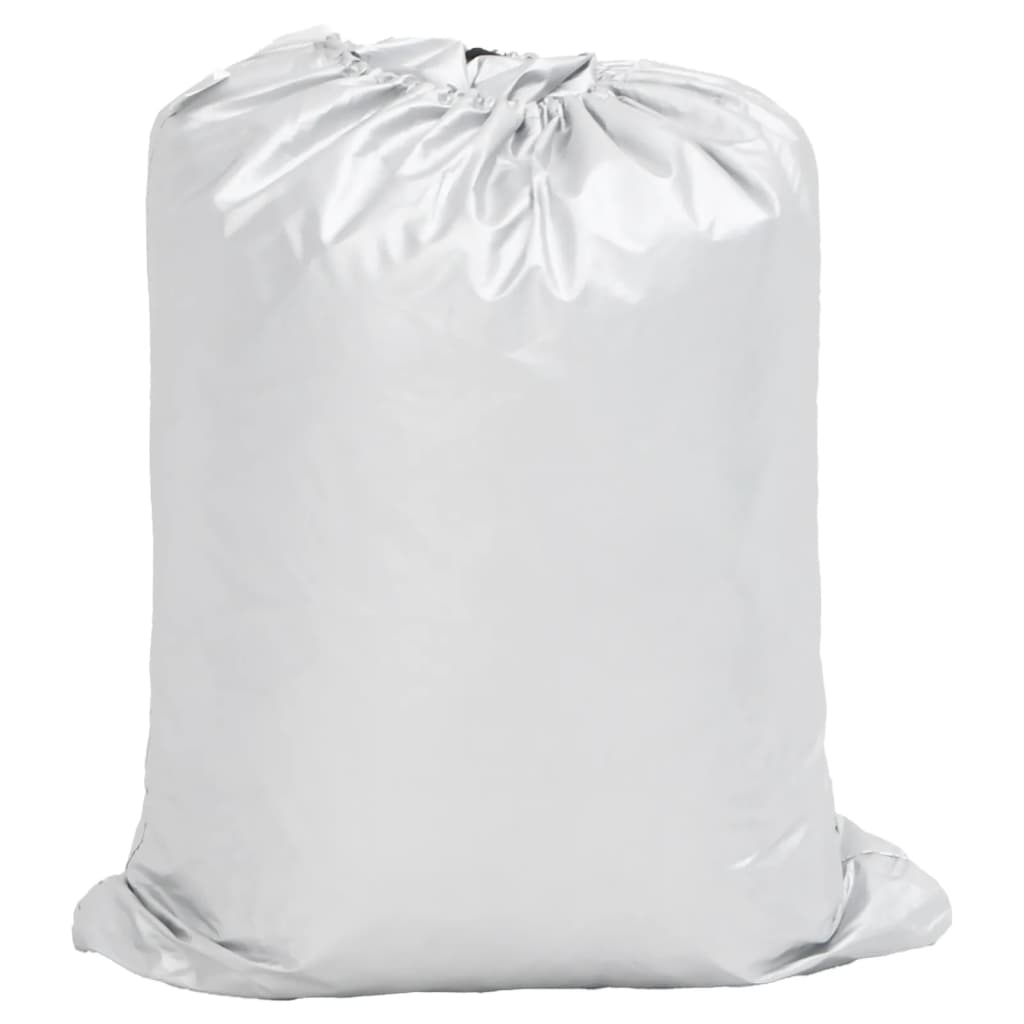 vidaXL Car Cover for Sedan with Buckle Straps Full Silver M 3