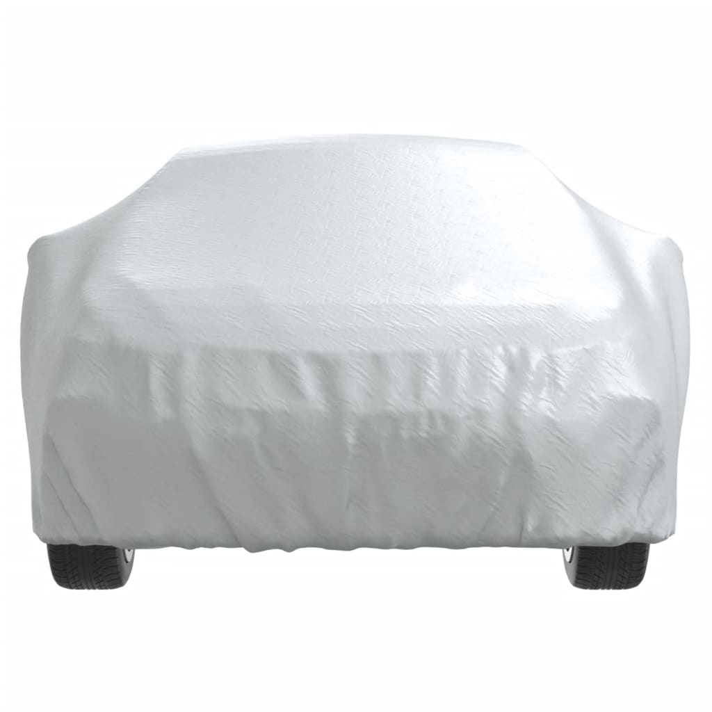 vidaXL Car Cover for Sedan with Buckle Straps Full Silver M 5