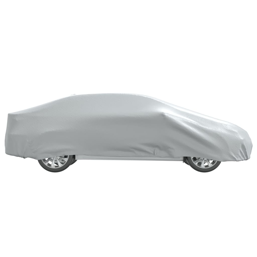 vidaXL Car Cover for Sedan with Buckle Straps Full Silver XXL 6