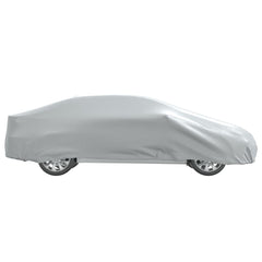 vidaXL Car Cover for Sedan with Buckle Straps Full Silver XXL 6