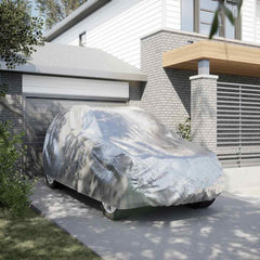 vidaXL Car Cover for SUV with Buckle Straps Full Silver M 1
