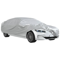 vidaXL Car Cover for Sedan with Buckle Straps Full Silver M PEVA 4