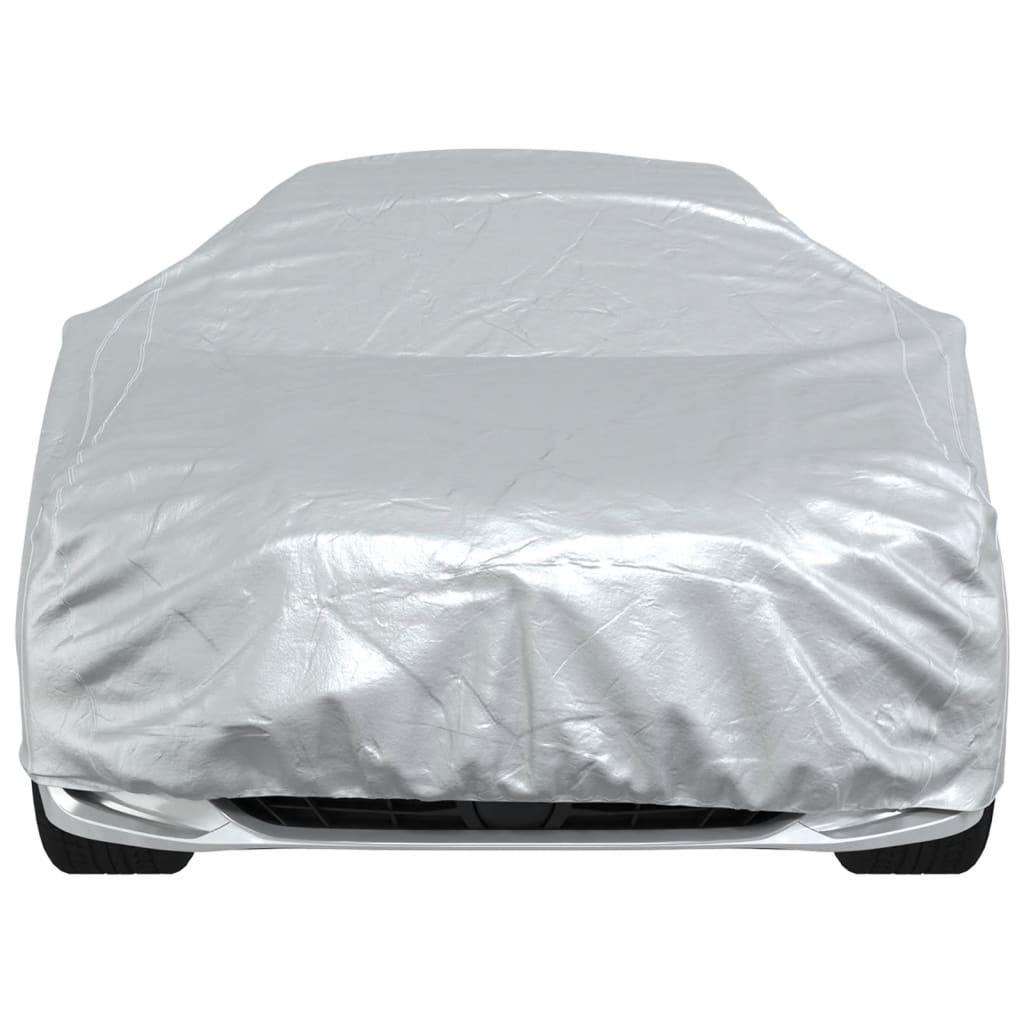vidaXL Car Cover for Sedan with Buckle Straps Full Silver M PEVA 5
