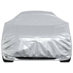 vidaXL Car Cover for Sedan with Buckle Straps Full Silver XL PEVA 5