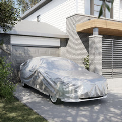 vidaXL Car Cover for Sedan with Buckle Straps Full Silver XL PEVA 1