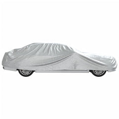 vidaXL Car Cover for Sedan with Buckle Straps Full Silver XXL PEVA 6