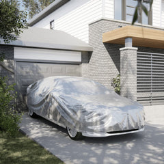 vidaXL Car Cover for Sedan with Buckle Straps Full Silver XXL PEVA 1