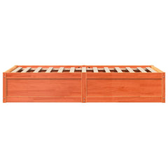 vidaXL Bed Frame without Mattress Wax Brown 75x190 cm Small Single Solid Wood Pine 5