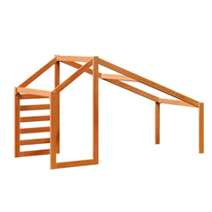 vidaXL Kids' Bed Roof Wax Brown 188x97x113 cm Solid Wood Pine 6