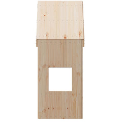 Kids' Bed Roof Solid Wood Pine Width 55 cm Natural 132 cm 84 cm
