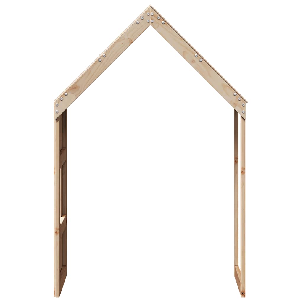 Kids' Bed Roof Solid Wood Pine Width 55 cm Natural 132 cm 84 cm