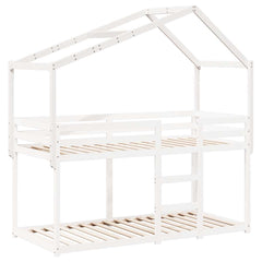 vidaXL Kids' Bed Roof White 213x95.5x144.5 cm Solid Wood Pine 3