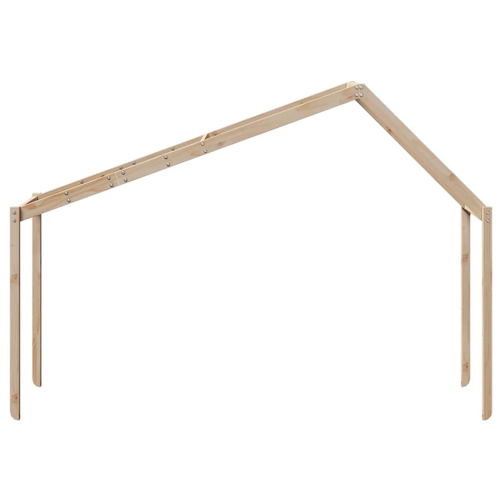 Kids' Bed Roof 203x95,5x142 cm Solid Wood Pine Width 203 cm Natural 95.5 cm