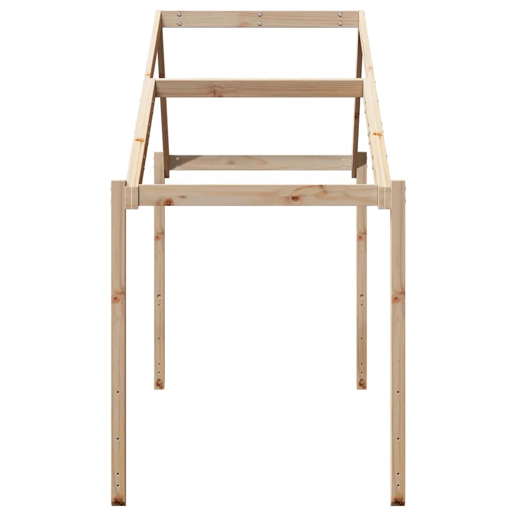 vidaXL Kids' Bed Roof 203x95.5x142 cm Solid Wood Pine 5