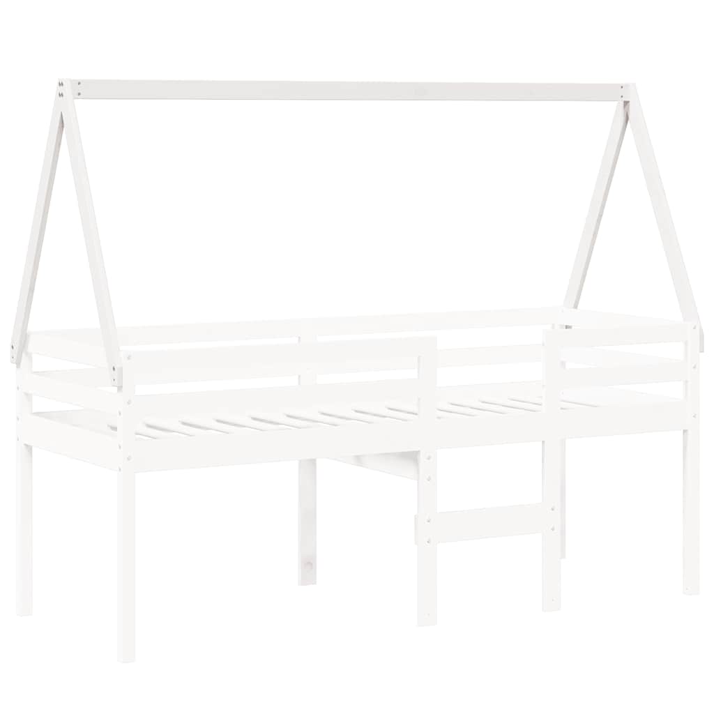 vidaXL Kids' Bed Roof White 209x85.5x88 cm Solid Wood Pine 3