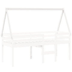 vidaXL Kids' Bed Roof White 209x85.5x88 cm Solid Wood Pine 3