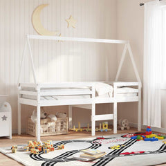 vidaXL Kids' Bed Roof White 209x85.5x88 cm Solid Wood Pine 1