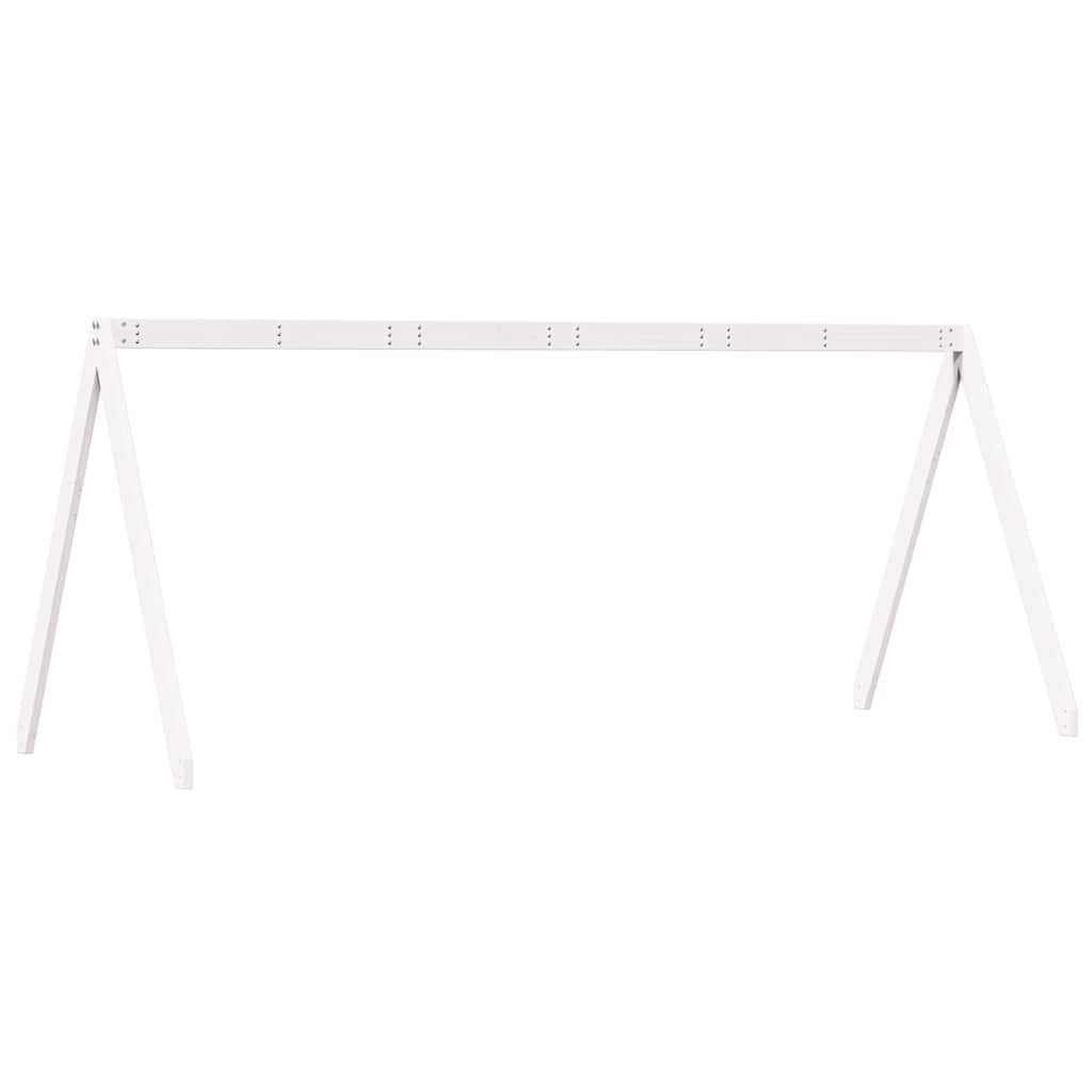vidaXL Kids' Bed Roof White 199x95.5x88 cm Solid Wood Pine 6
