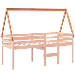 vidaXL Kids' Bed Roof Wax Brown 199x95.5x88 cm Solid Wood Pine 3