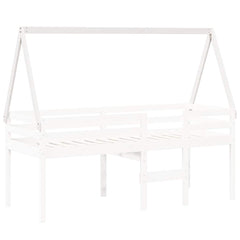 vidaXL Kids' Bed Roof White 199x80.5x88 cm Solid Wood Pine 3