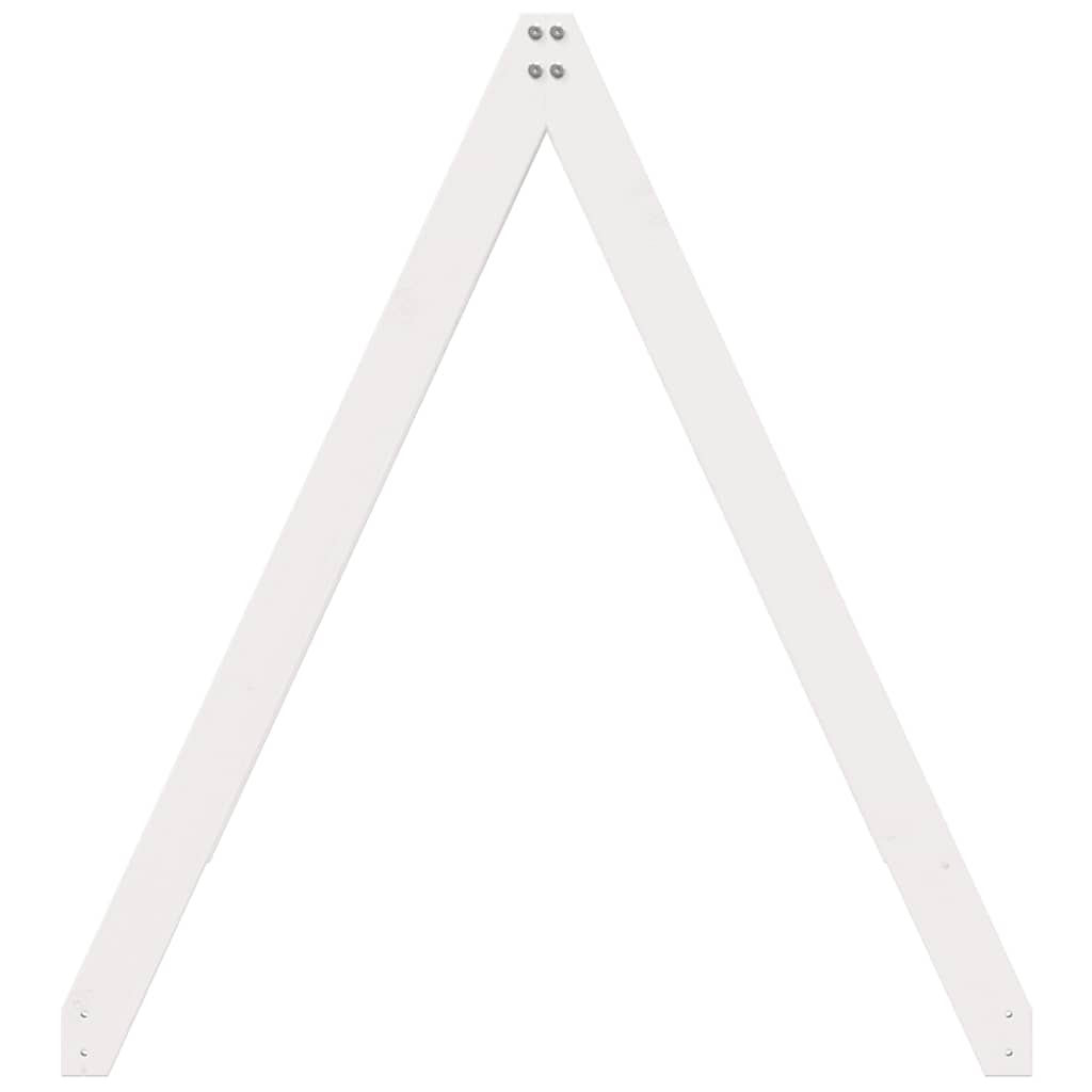 vidaXL Kids' Bed Roof White 199x80.5x88 cm Solid Wood Pine 5
