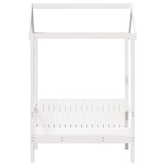 Bench with Roof 117,5x70x176,5 cm Solid Wood Pine White
