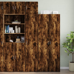 vidaXL Wall Cabinet Smoked Oak 40x42.5x40 cm Engineered Wood 3