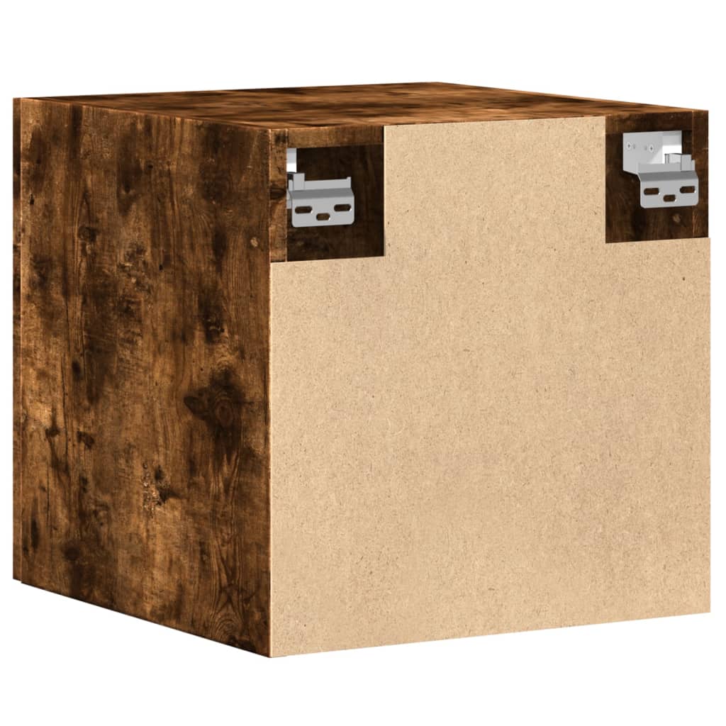 vidaXL Wall Cabinet Smoked Oak 40x42.5x40 cm Engineered Wood 6