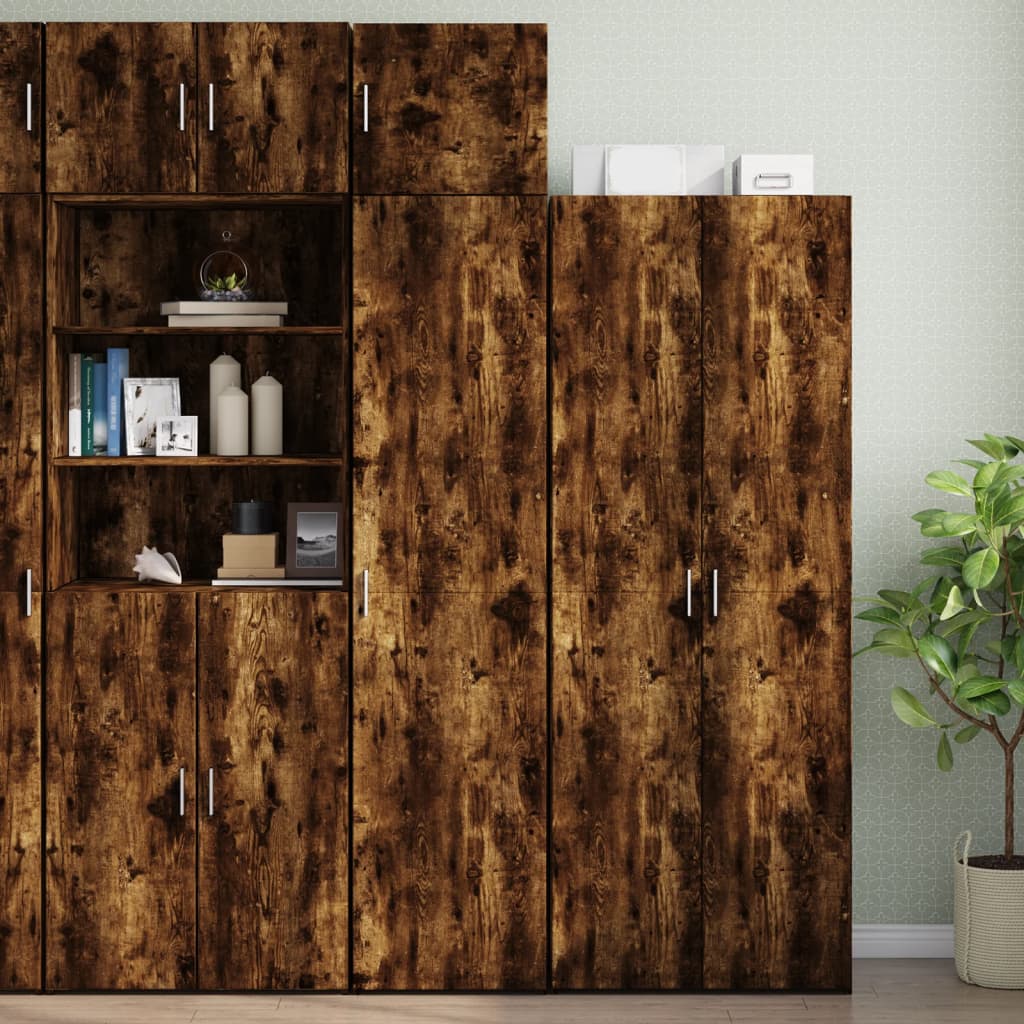 vidaXL Wall Cabinet Smoked Oak 45x42.5x40 cm Engineered Wood 3