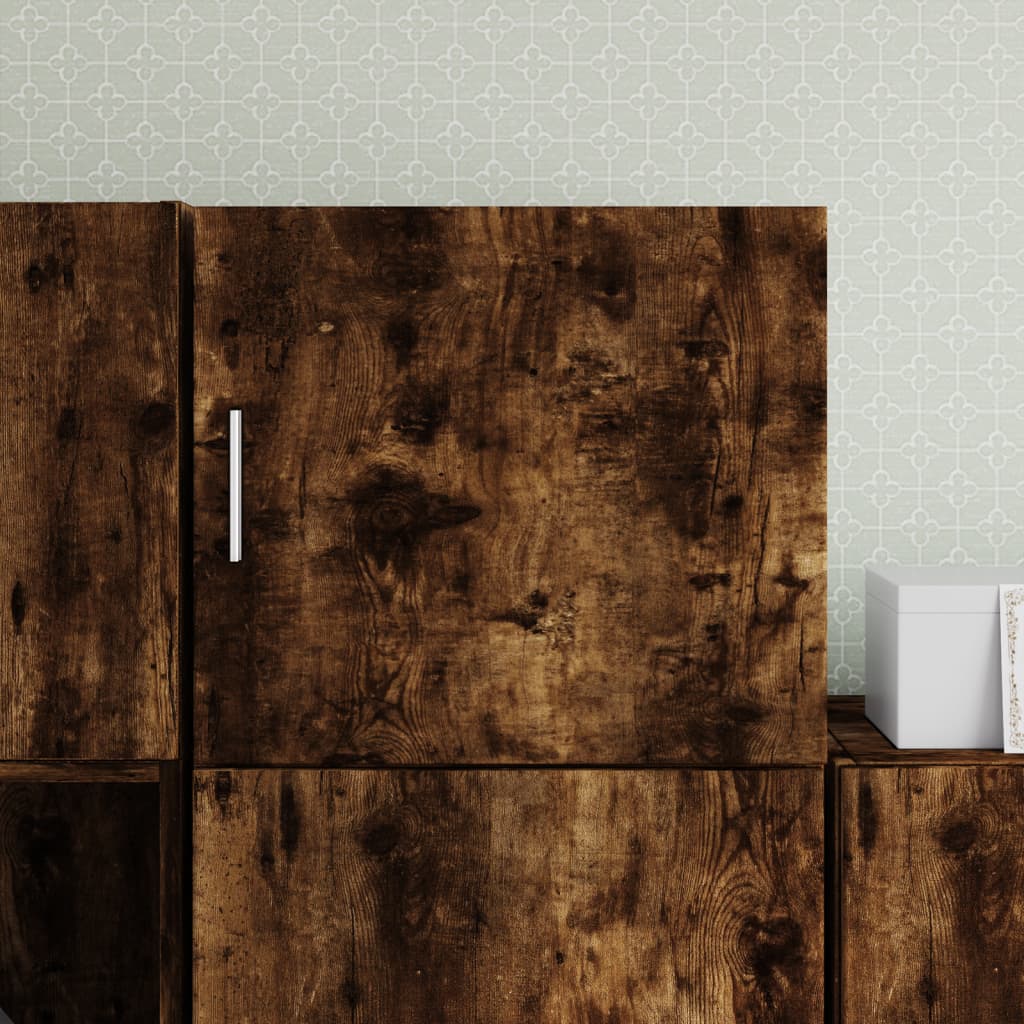 vidaXL Wall Cabinet Smoked Oak 45x42.5x40 cm Engineered Wood 1