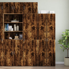vidaXL Wall Cabinet Smoked Oak 50x42.5x40 cm Engineered Wood 3