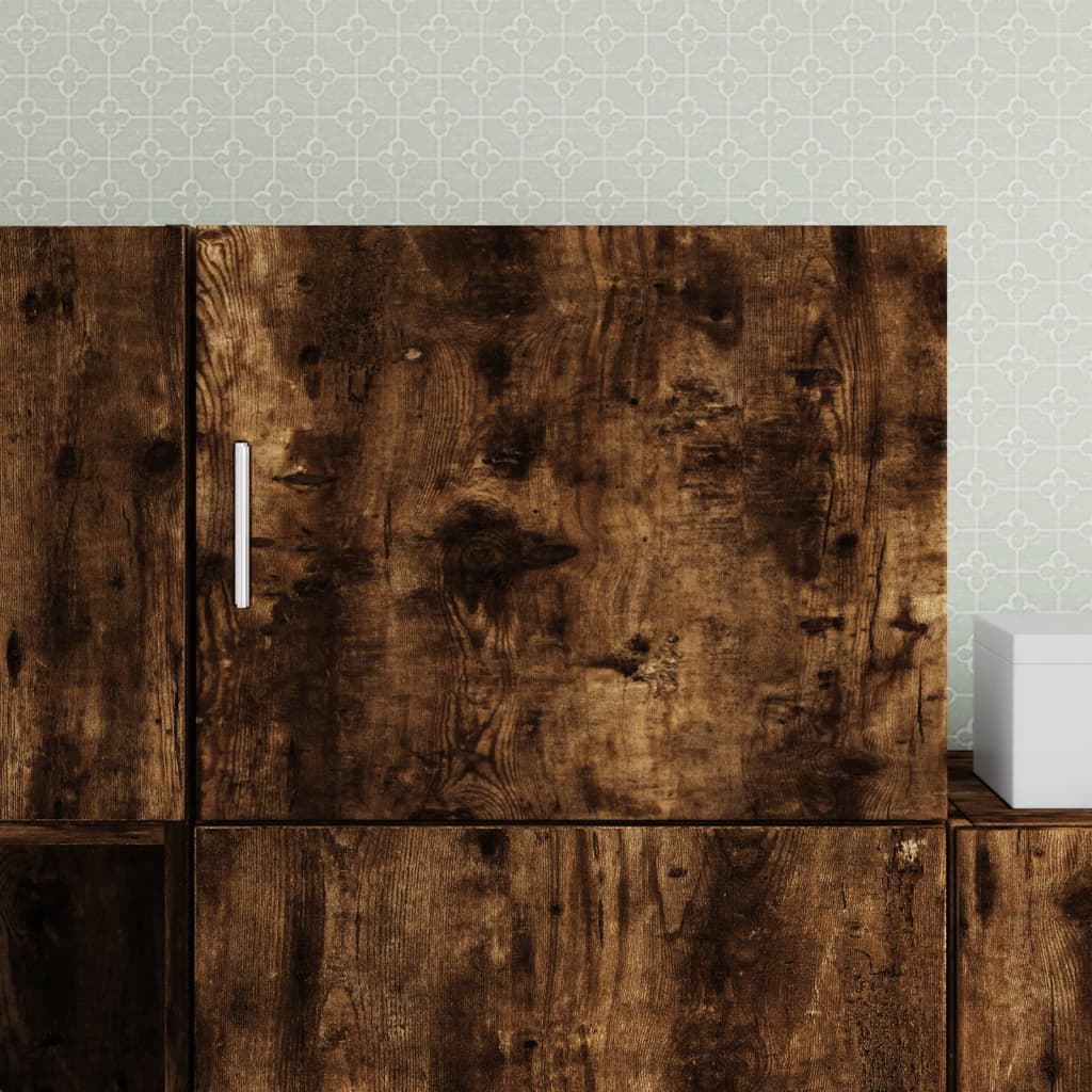 vidaXL Wall Cabinet Smoked Oak 50x42.5x40 cm Engineered Wood 1