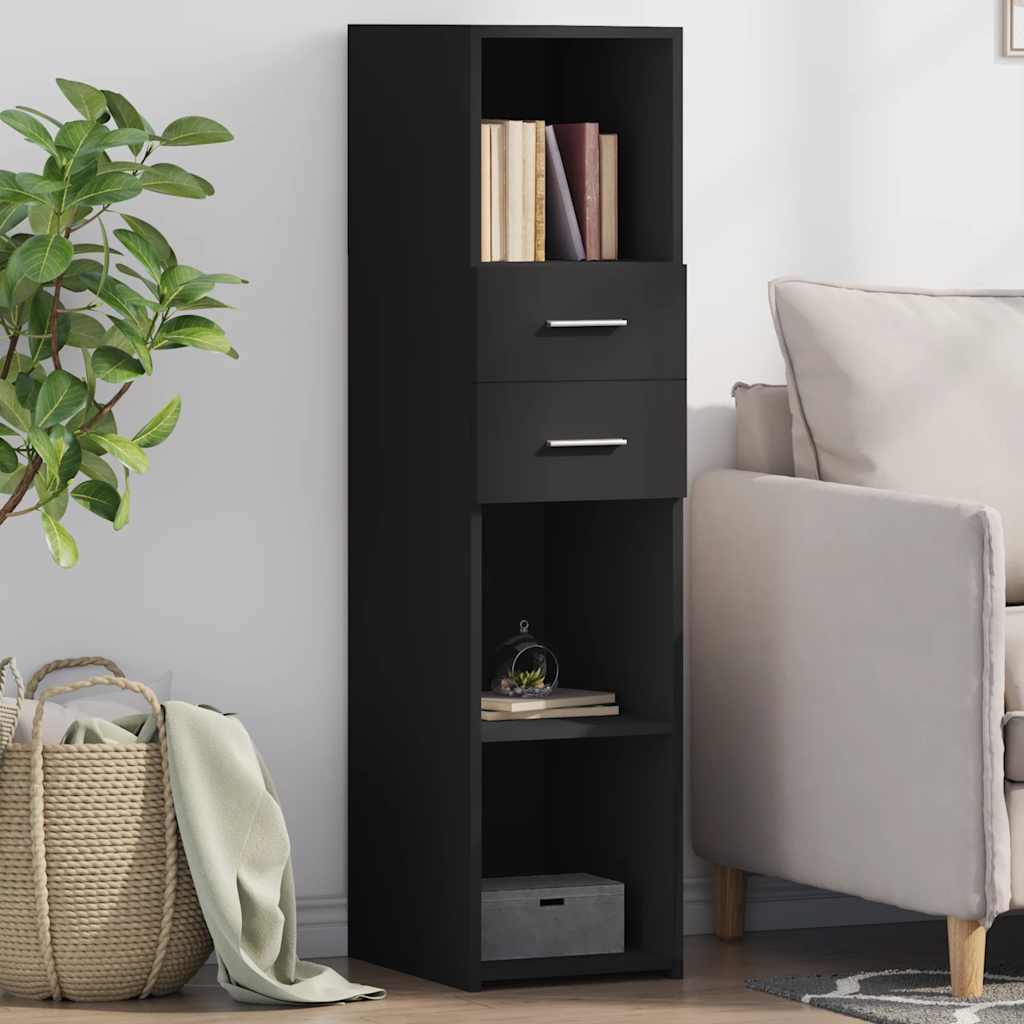 vidaXL Highboard | Black | Engineered wood | Tall | Highboard | Rectangular 1