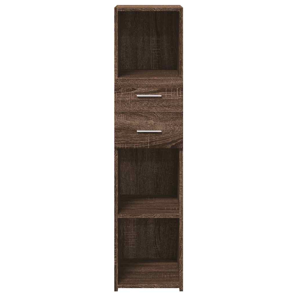 vidaXL Highboard Brown Oak 30x42.5x124 cm Engineered Wood 4