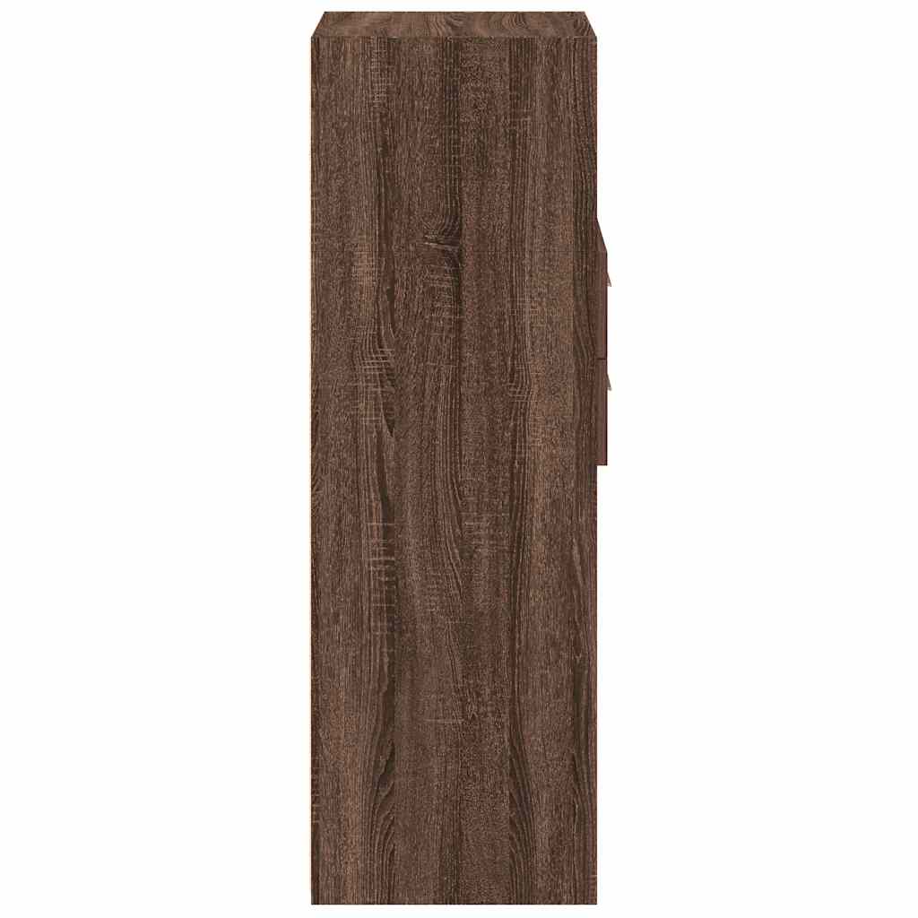 vidaXL Highboard Brown Oak 30x42.5x124 cm Engineered Wood 5