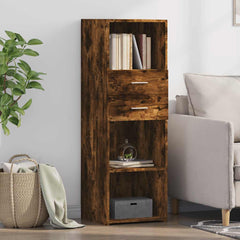 vidaXL Highboard Smoked Oak 40x42.5x124 cm Engineered Wood 1