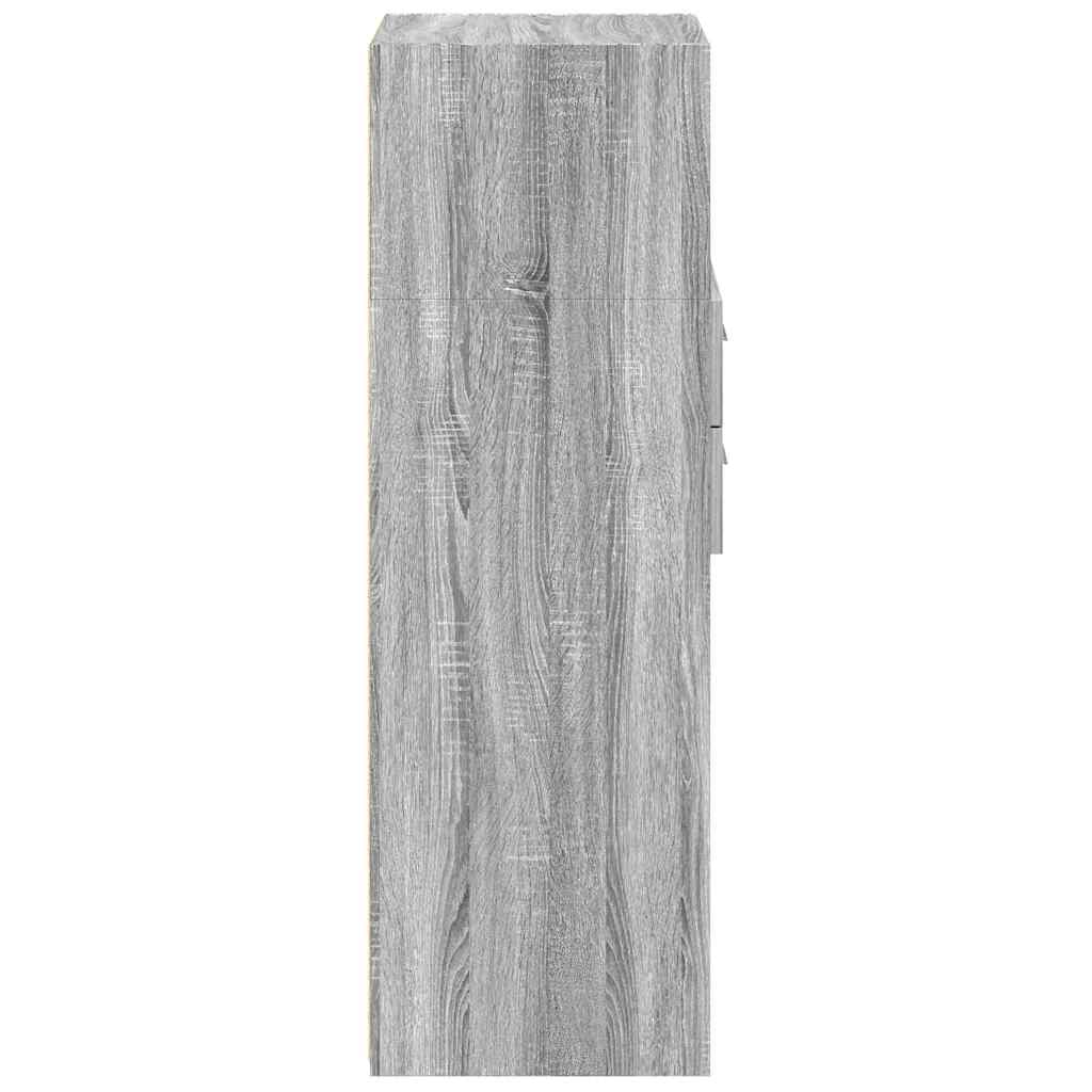 vidaXL Highboard Grey Sonoma 40x42.5x124 cm Engineered Wood 5