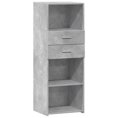 vidaXL Highboard Concrete Grey 45x42.5x124 cm Engineered Wood 2