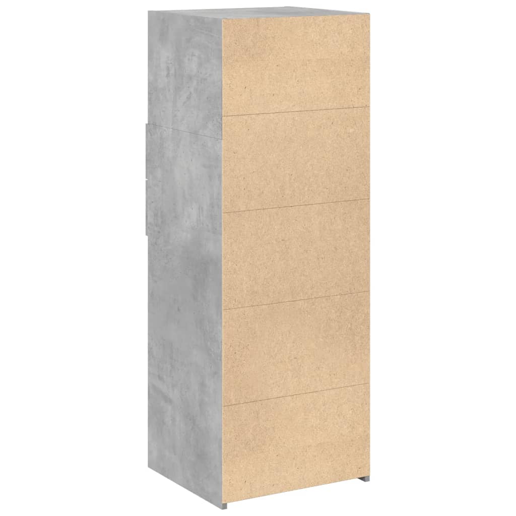 vidaXL Highboard Concrete Grey 45x42.5x124 cm Engineered Wood 6