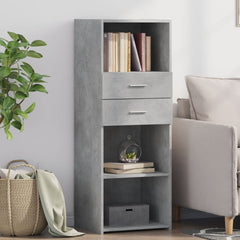 vidaXL Highboard Concrete Grey 45x42.5x124 cm Engineered Wood 1