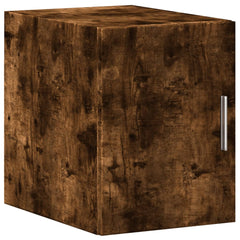 Slim Storage Cabinet 30x42.5x225 cm Engineered Wood 2 Drawers 3 Shelves Smoked oak 30 cm