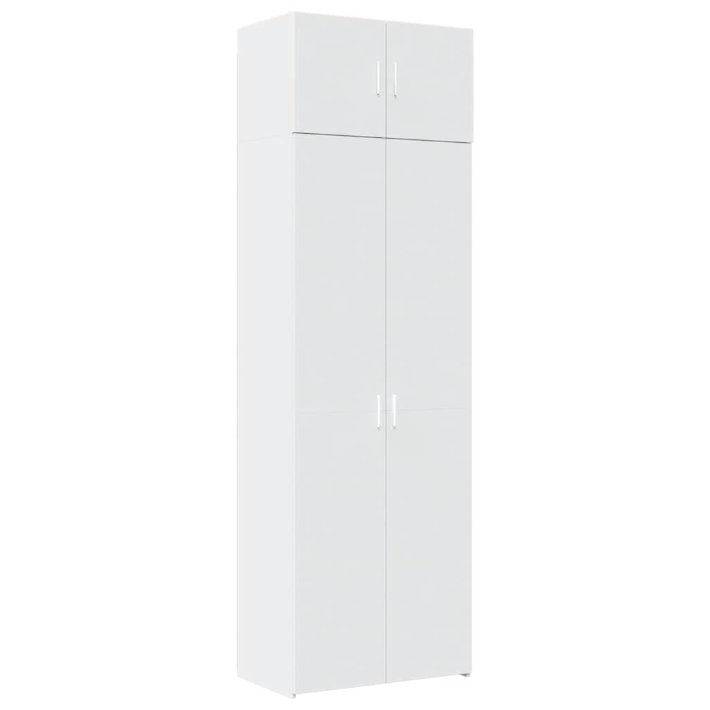 Storage Cabinet 70x42.5x225 cm Engineered Wood 4 Shelves White 70 cm