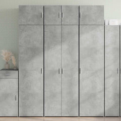 Storage Cabinet 70x42.5x225 cm Engineered Wood 4 Shelves Concrete grey 70 cm