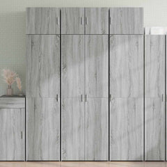 Storage Cabinet 70x42.5x225 cm Engineered Wood 4 Shelves Grey sonoma 70 cm