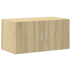 Storage Cabinet 70x42.5x225 cm Engineered Wood 2 Doors 2 Shelves Sonoma oak 80 cm