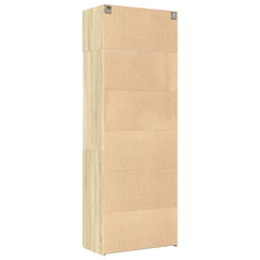 Storage Cabinet 70x42.5x225 cm Engineered Wood 2 Doors 2 Shelves Sonoma oak 80 cm