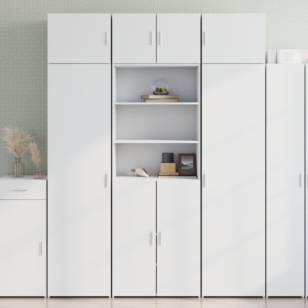 Highboard 70x42,5x185 cm Engineered Wood White 70 x 42.5 x 185 cm