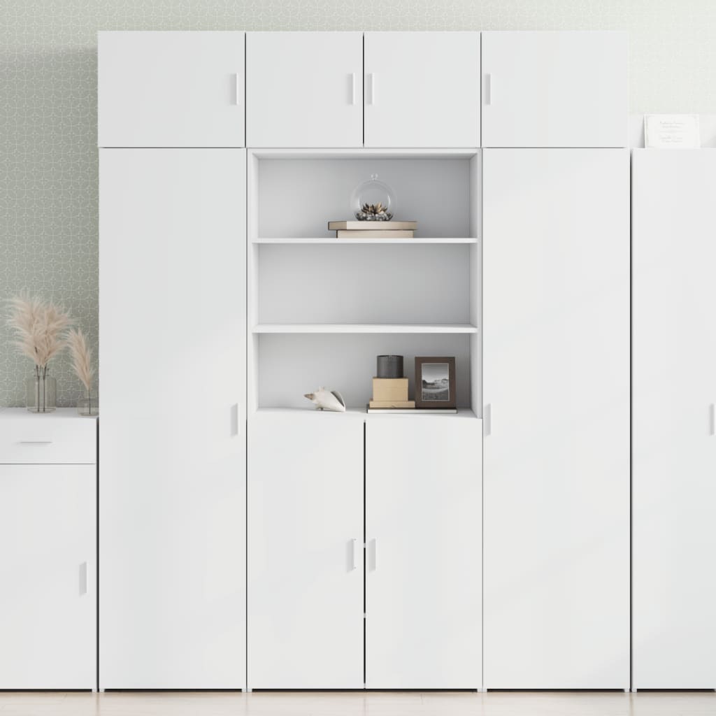Highboard 70x42,5x185 cm Engineered Wood White 80 x 42.5 x 185 cm